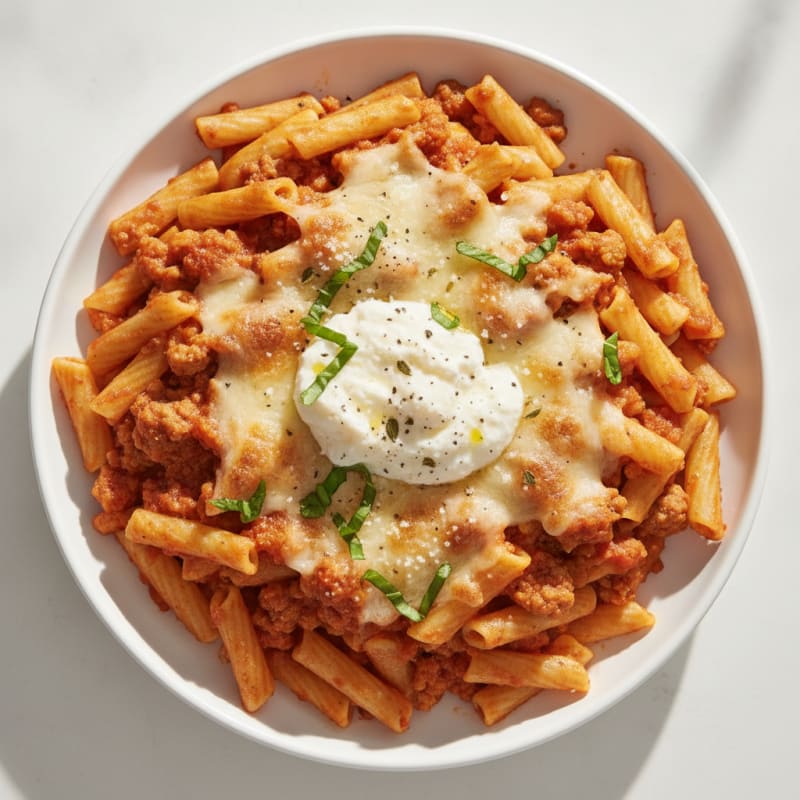Classic Baked Ziti with Ricotta