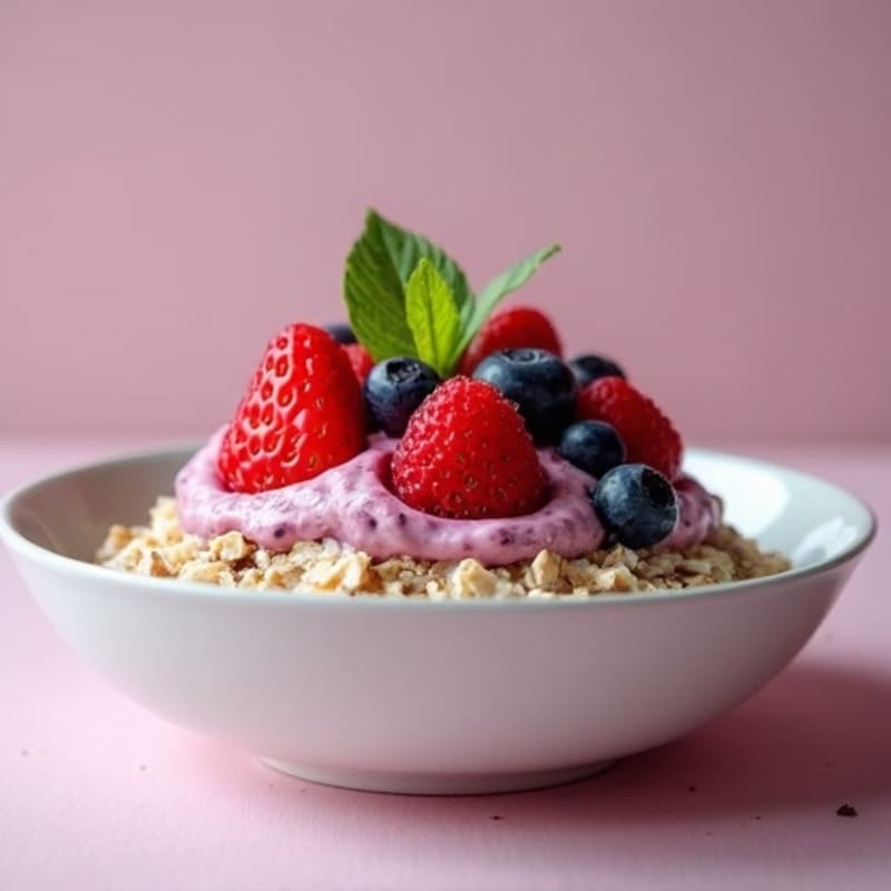 Creamy Berry Protein Overnight Oats