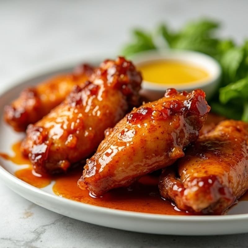 Crispy Honey Glazed Baked Wings