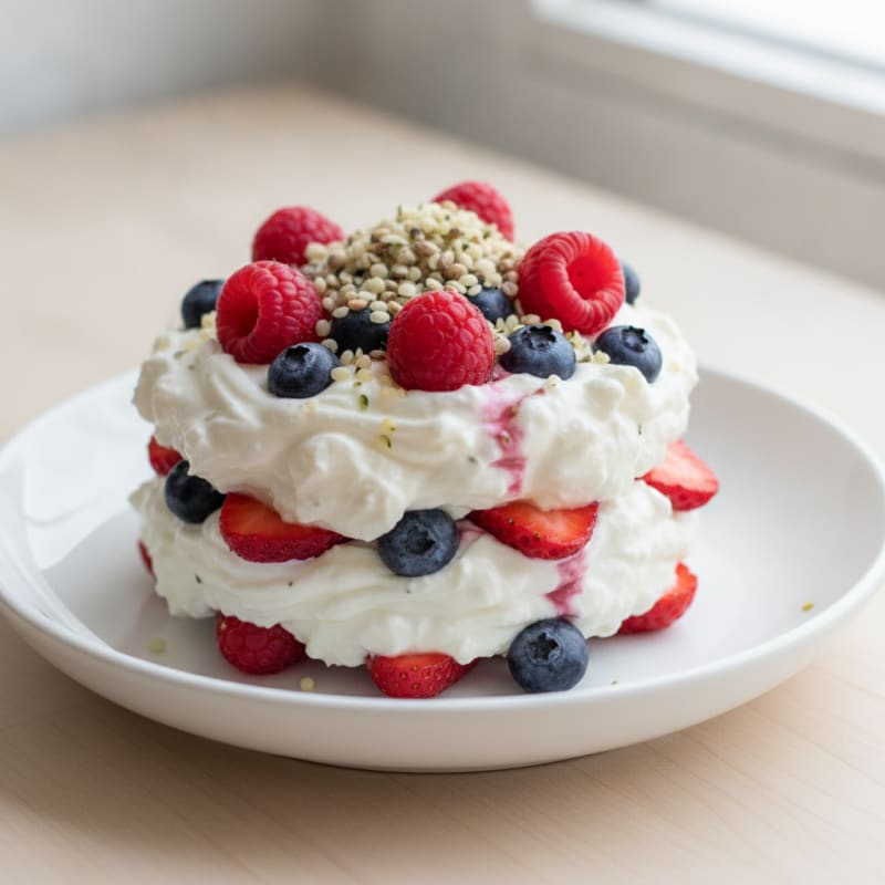 Greek Yogurt Protein Parfait with Mixed Berries