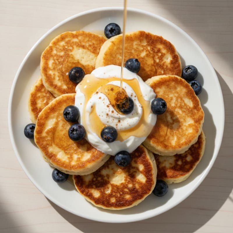 Fluffy Cottage Cheese Pancakes