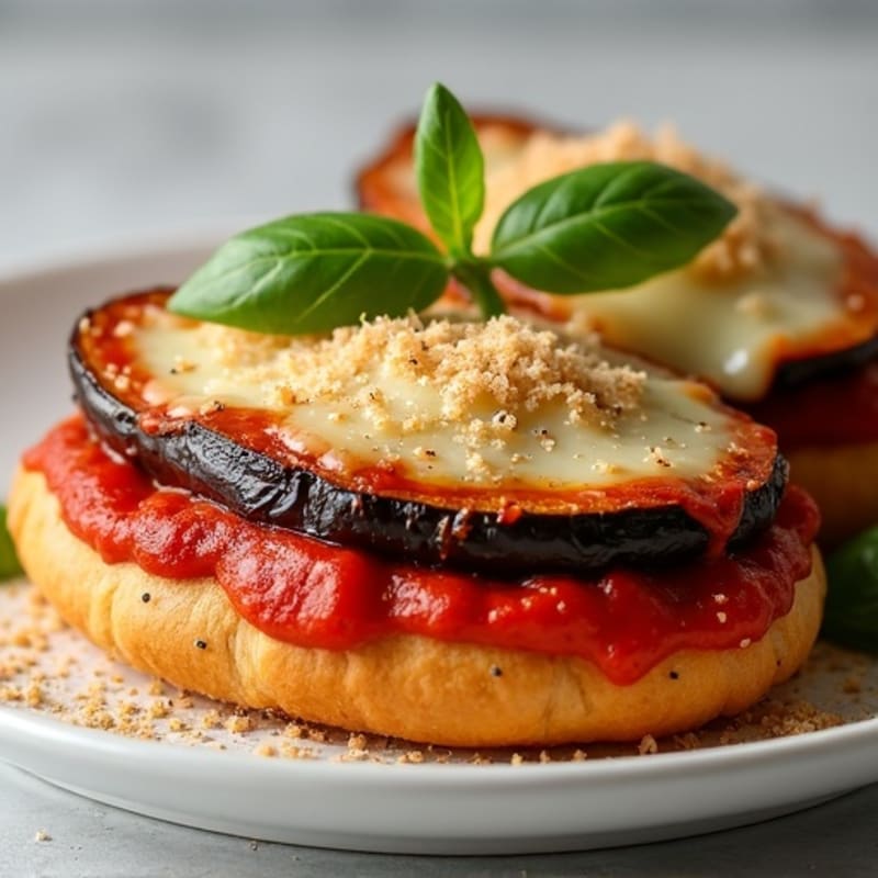 Crispy Baked Eggplant Parmesan Hero