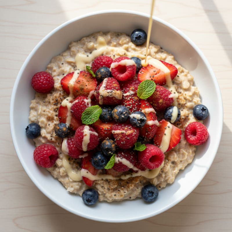 Creamy Overnight Oats with Berries
