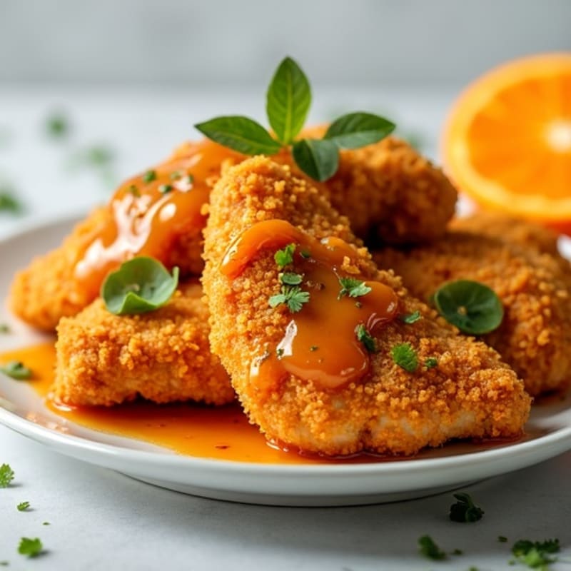 Crispy Baked Orange Chicken with Zesty Sticky Sauce
