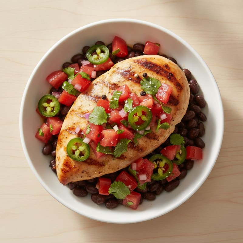 Fresh Tomato and Cilantro Salsa Chicken Bowl