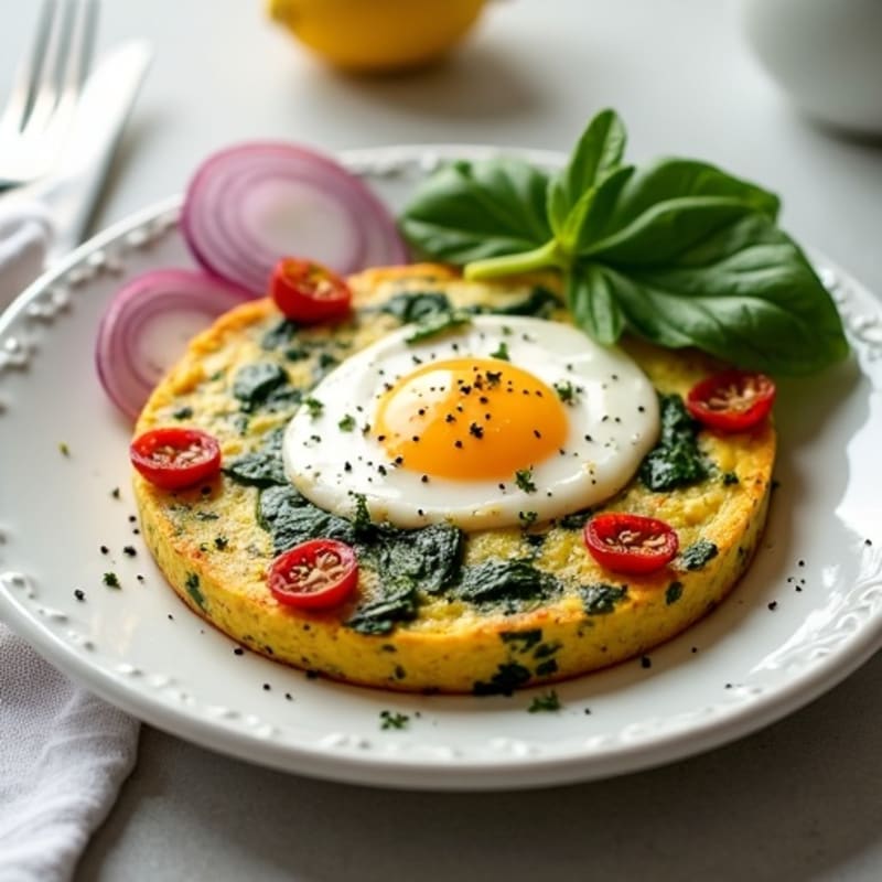 Fluffy Baked Frittata with Spinach and Sun-Dried Tomatoes