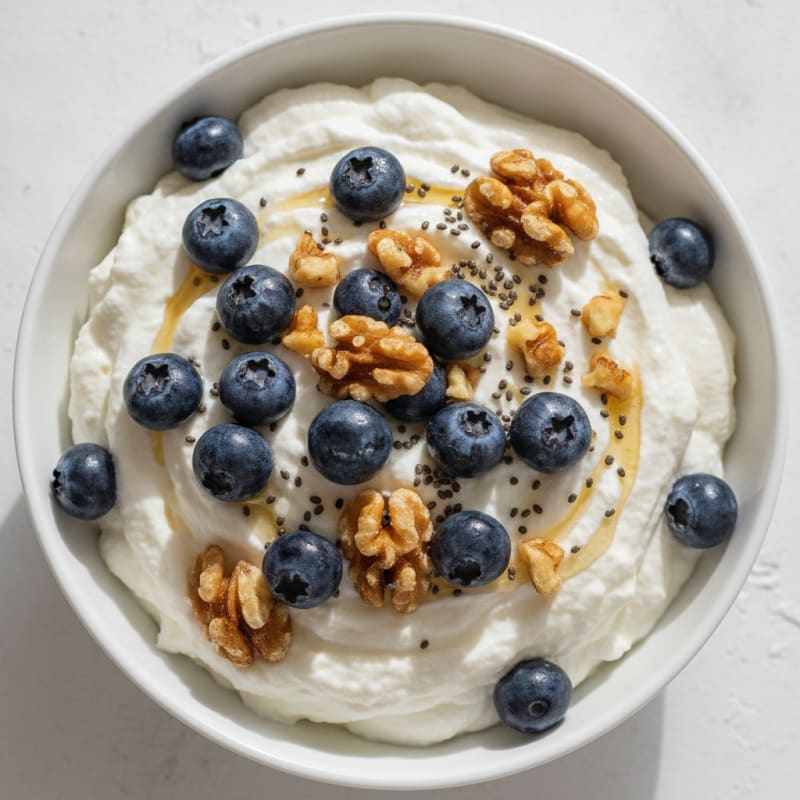 Silky Greek Yogurt Protein Mousse with Berries