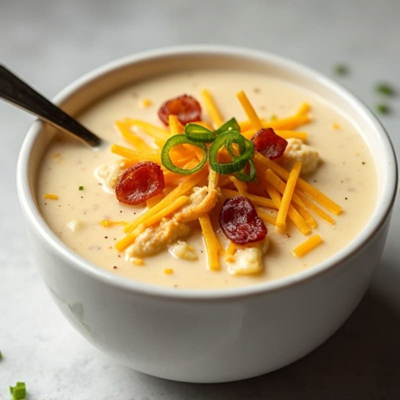 Healthy Creamy Loaded Baked Potato Soup