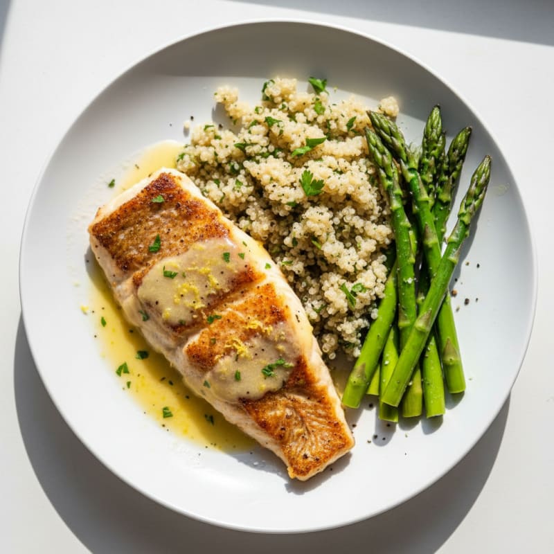 Pan-Seared Red Snapper with Lemon-Herb Sauce