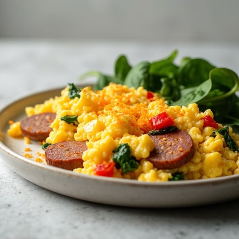Protein-Packed Savory Turkey Sausage Egg Scramble