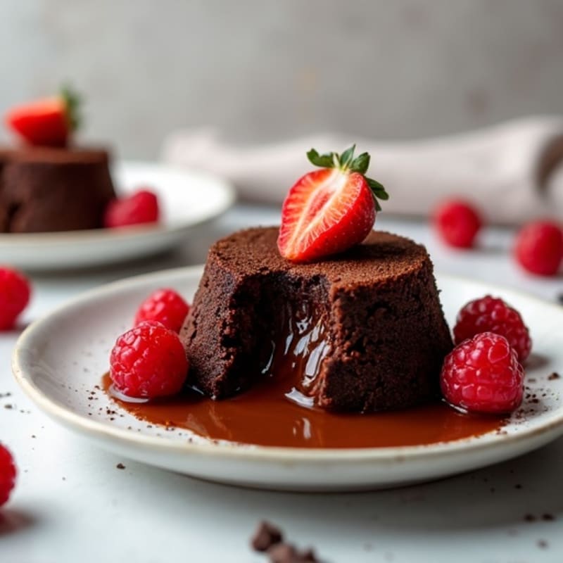 Protein-Rich Dark Chocolate Lava Cake