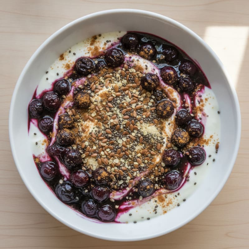 Blueberry Greek Yogurt Power Bowl