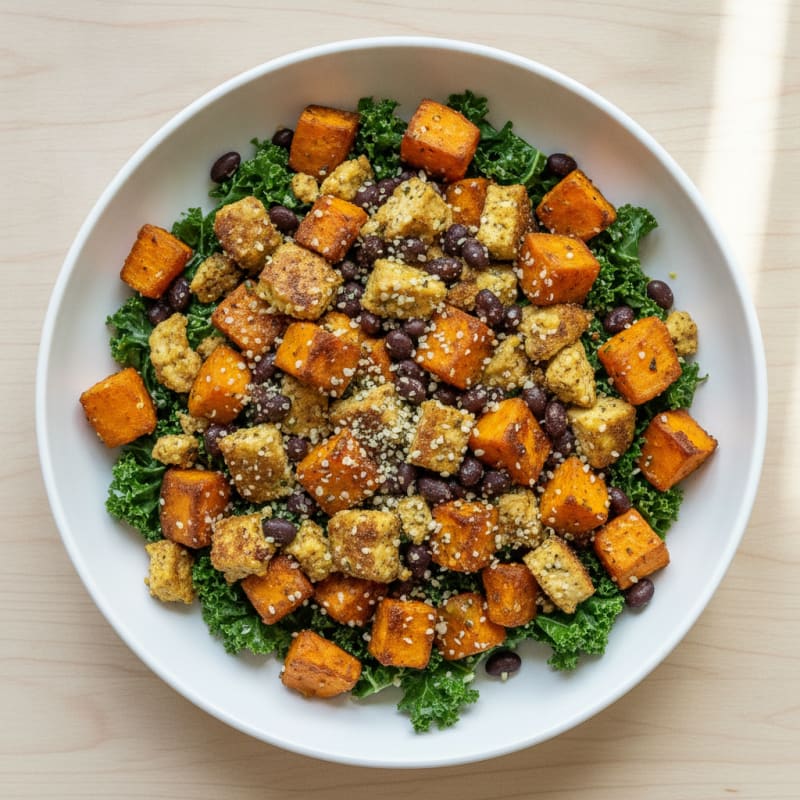 Roasted Sweet Potato and Black Bean Bowl