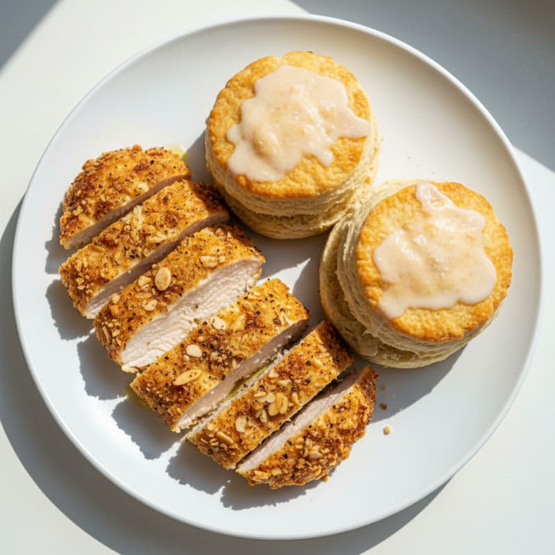 Buttermilk Fried Chicken with Fluffy Biscuits