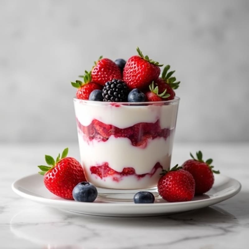 Greek Yogurt Protein Parfait with Mixed Berries