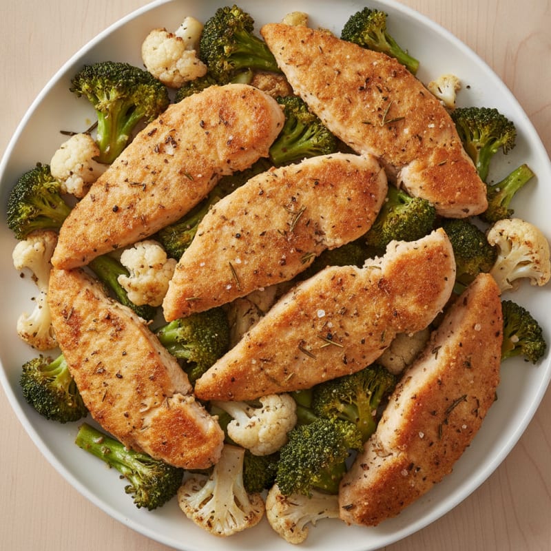 Garlic-Herb Chicken with Roasted Vegetables