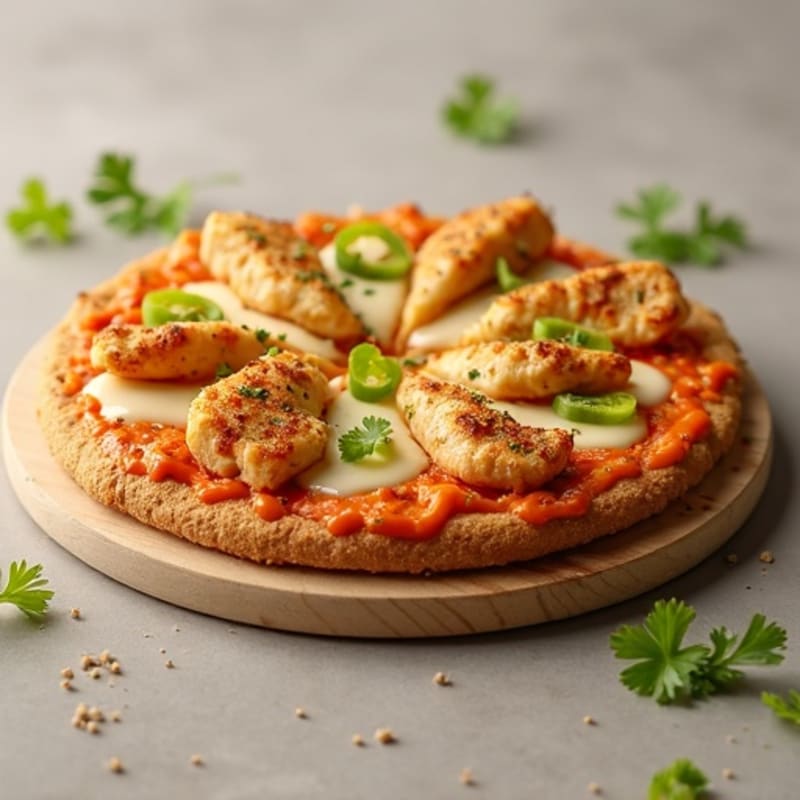 Crispy Buffalo Chicken Whole Wheat Pizza
