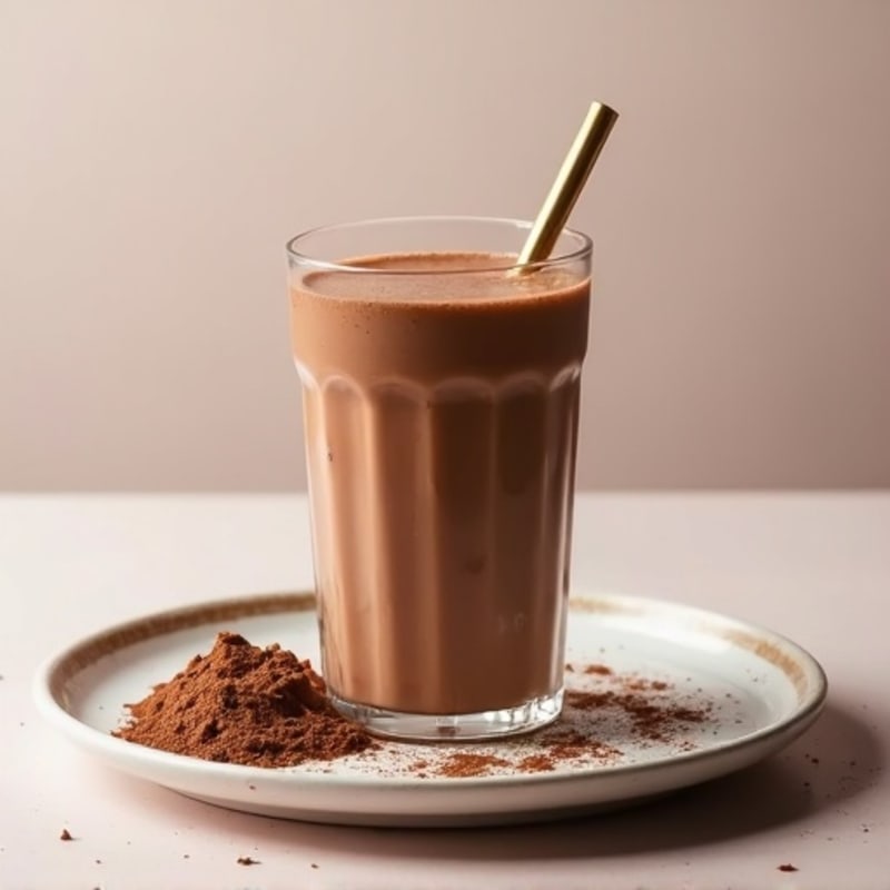 Silky Chocolate Protein Smoothie with Almond Butter