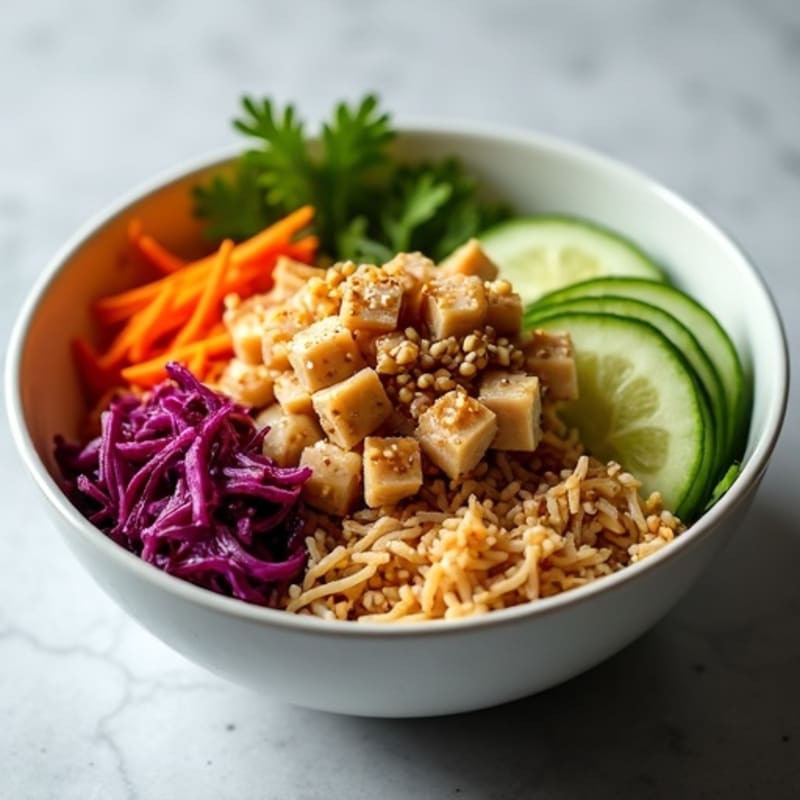 Sesame Ginger Tuna Bowl with Crisp Vegetables