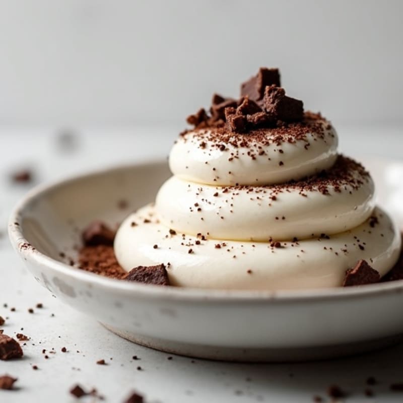 Creamy Greek Yogurt Protein Mousse with Dark Chocolate Shavings