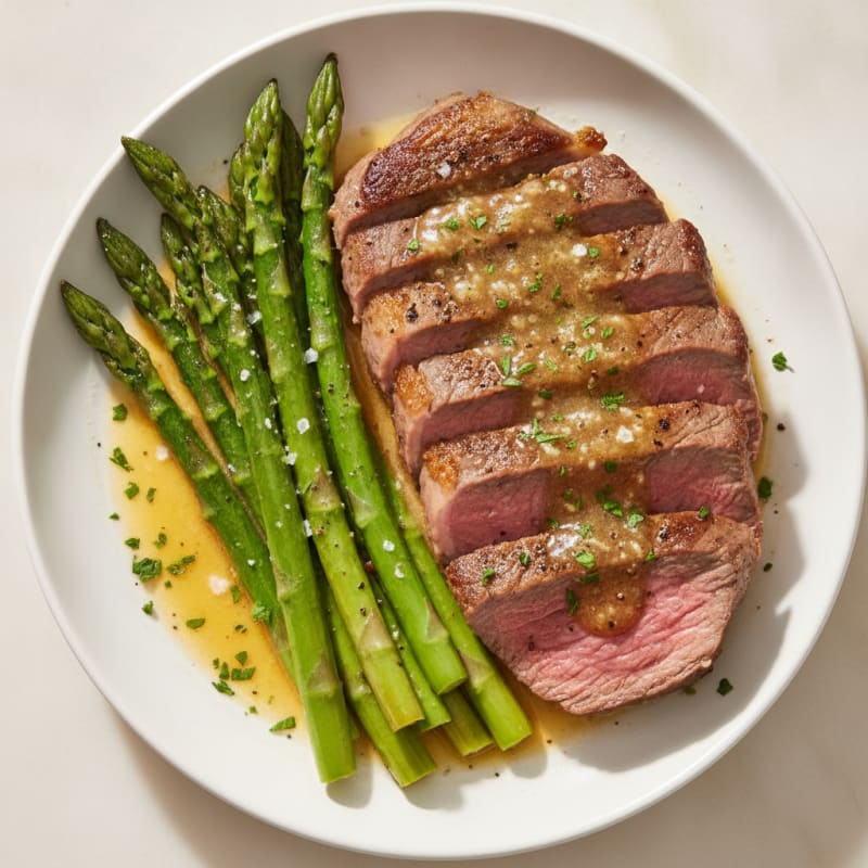 Pan-Seared Beef with Garlic Butter Sauce