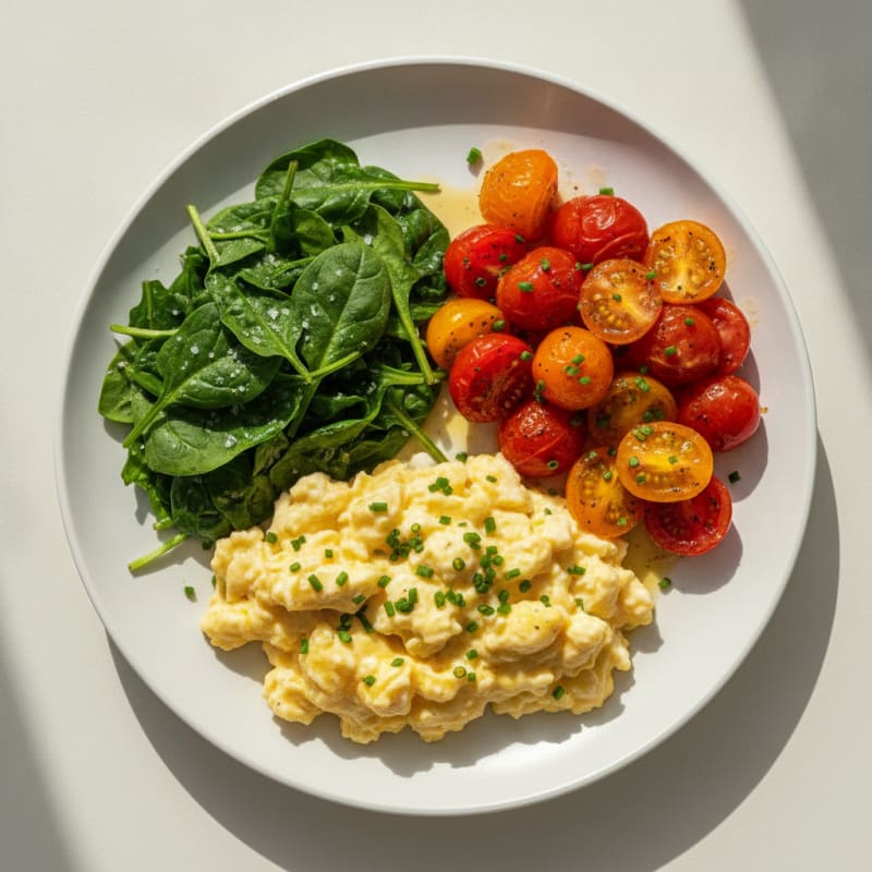 Fluffy Scrambled Eggs with Chives