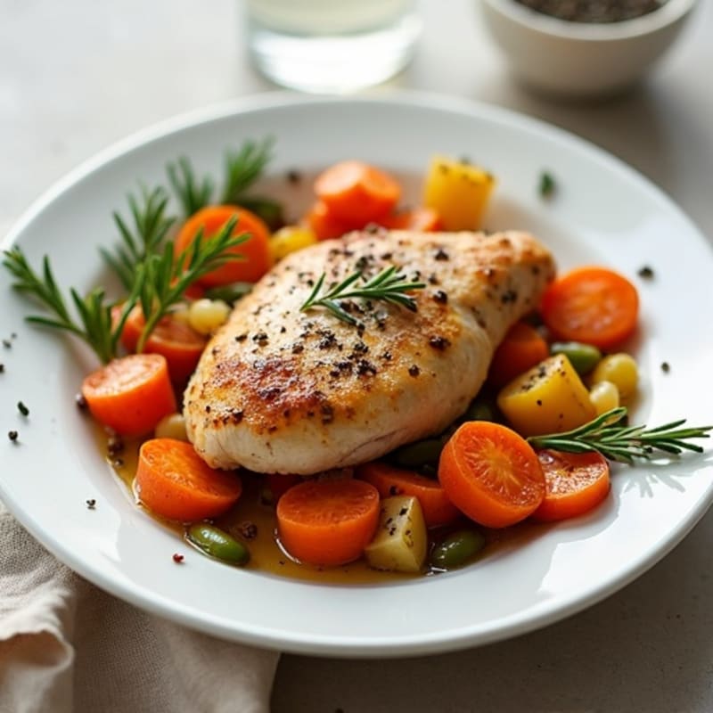 Herb-Roasted Chicken with Crispy Root Vegetables