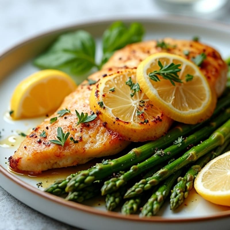 Sheet Pan Lemon Garlic Chicken with Crispy Roasted Asparagus