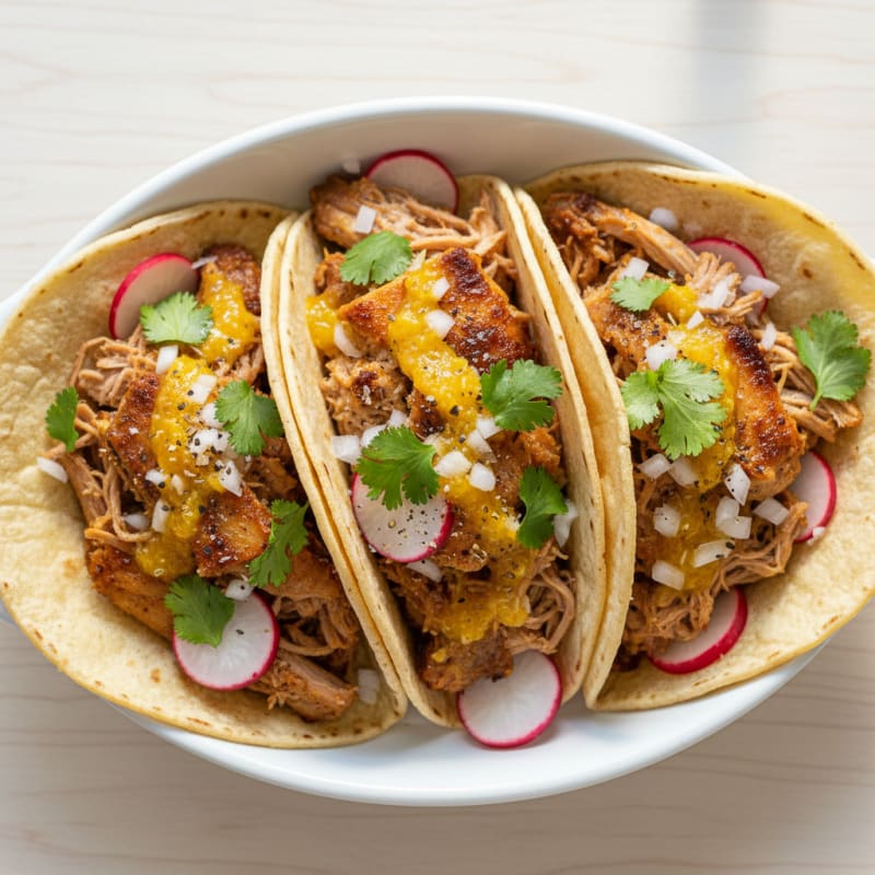 Crispy Slow-Cooked Pork Carnitas Tacos
