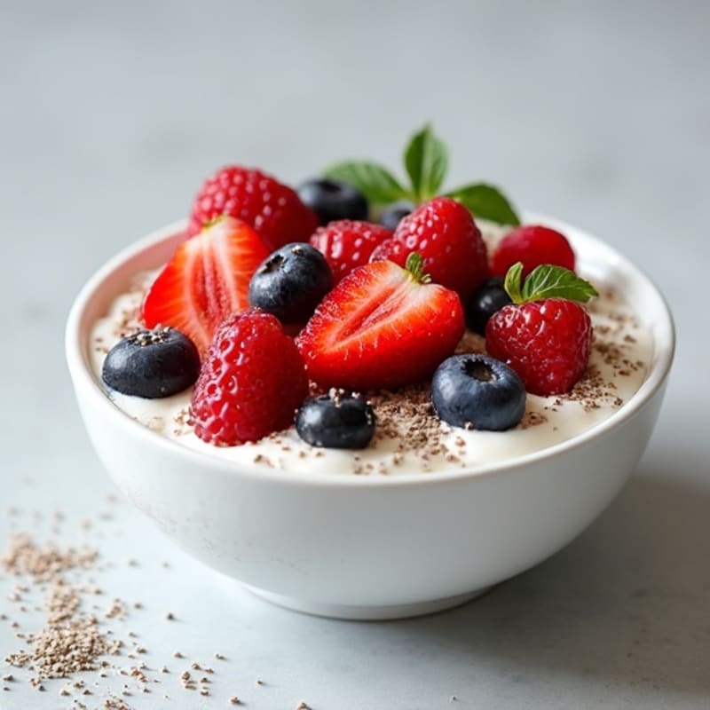 Creamy Greek Yogurt with Fresh Berries and Chia Seeds