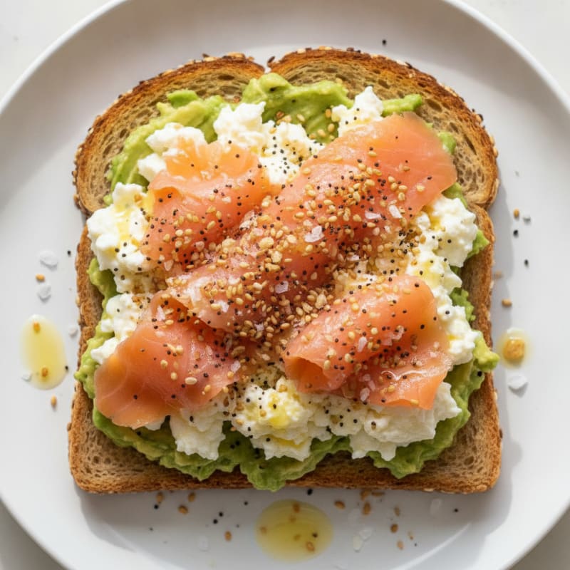 High-Protein Smoked Salmon Avocado Toast