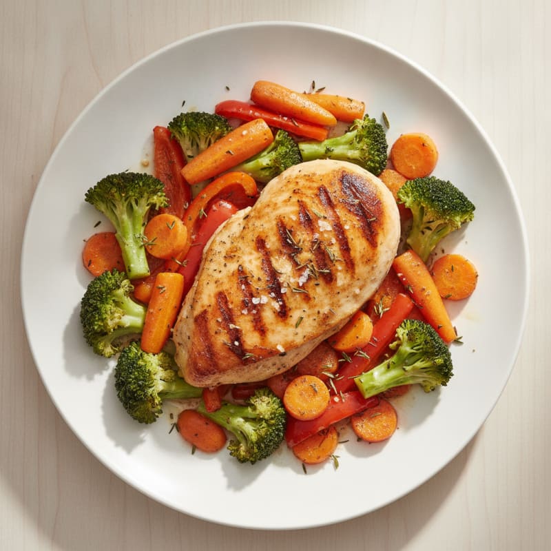 Herb-Roasted Chicken with Roasted Vegetables