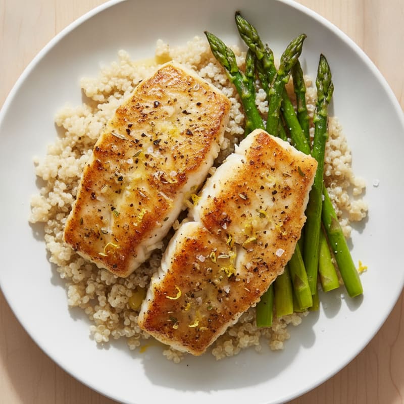 Pan-Seared Lemon Herb Cod