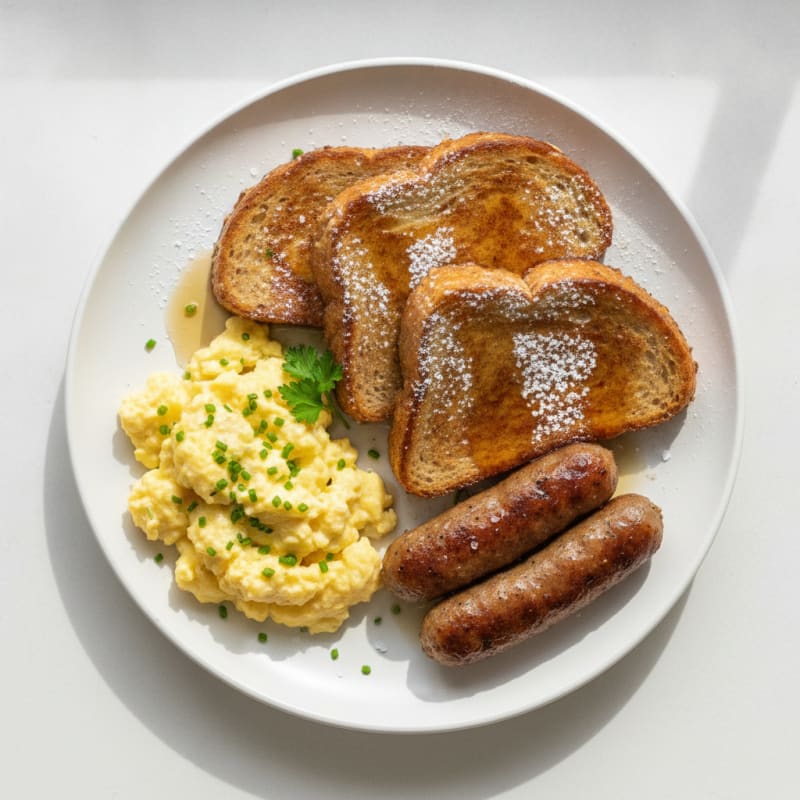 Classic French Toast with Sausage and Eggs