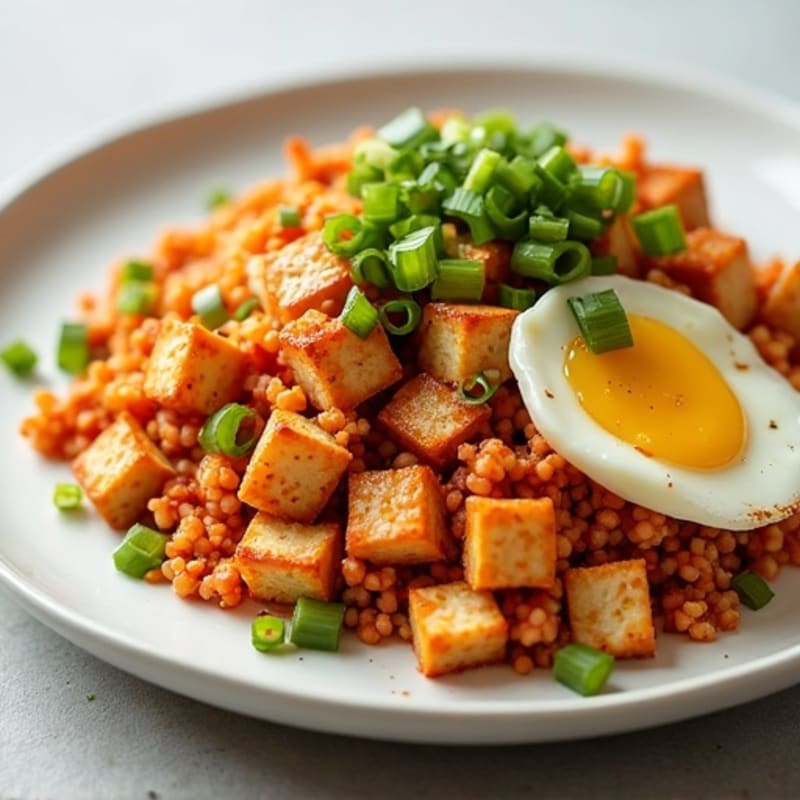 Crispy Cauliflower Rice Kimchi Stir-Fry