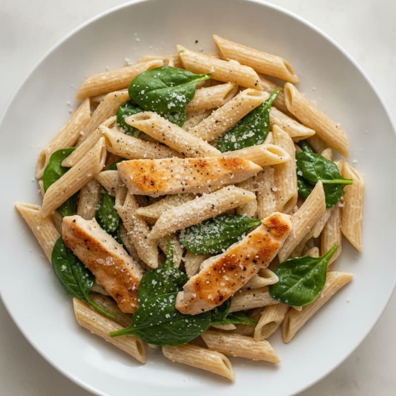 Garlic Parmesan Chicken Alfredo Pasta