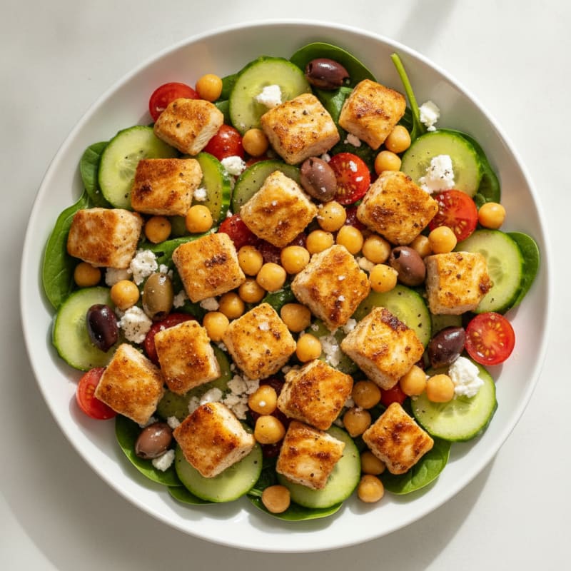 Chicken and Chickpea Mediterranean Bowl