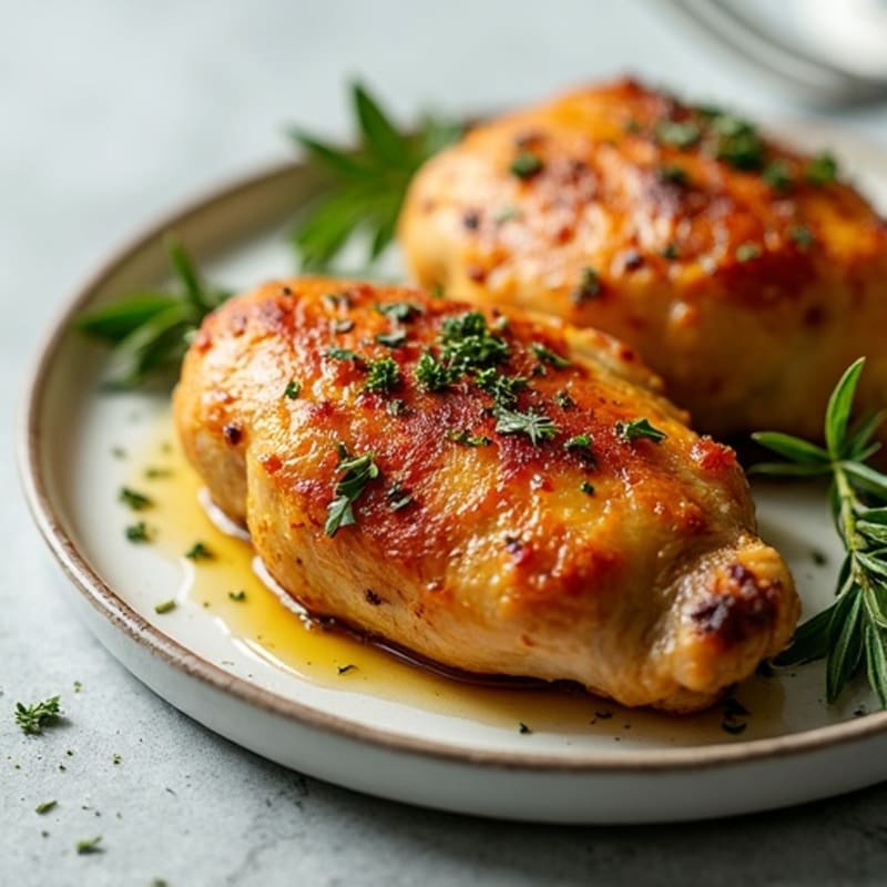 Crispy Herb-Roasted Chicken Thighs with Garlic