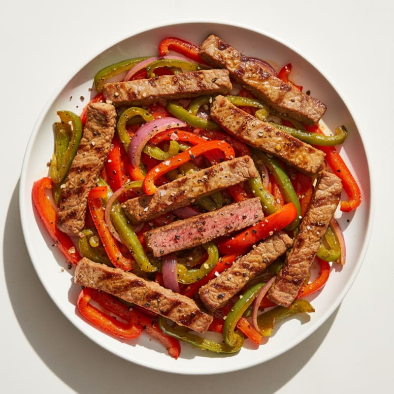 Tender Roasted Beef and Bell Pepper Medley
