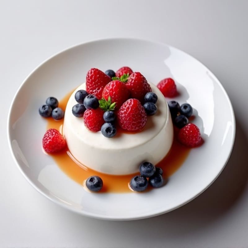 Greek Yogurt Protein Mousse with Mixed Berries