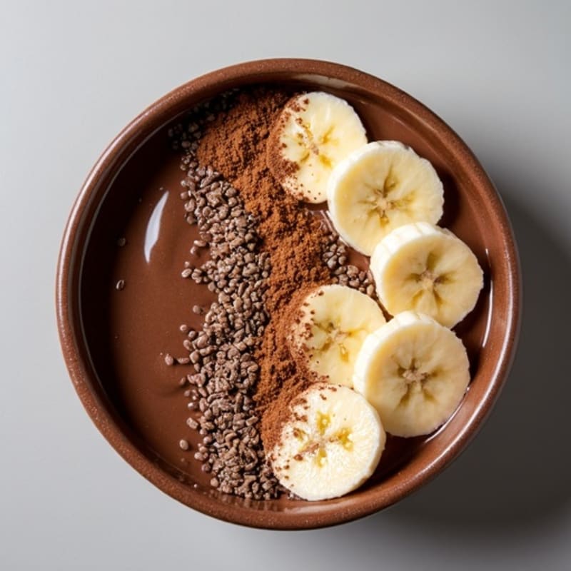 Creamy Dark Chocolate Protein Smoothie Bowl