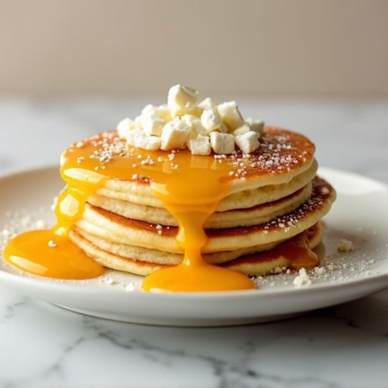 Egg Banana Pancakes with Feta Cheese