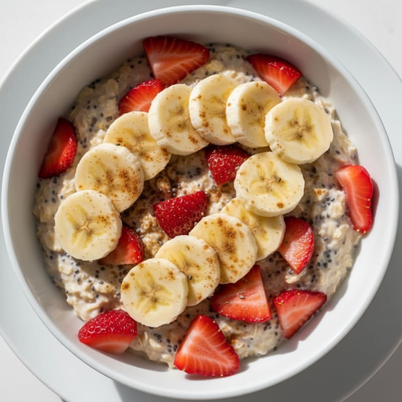 Strawberry Banana Overnight Oats