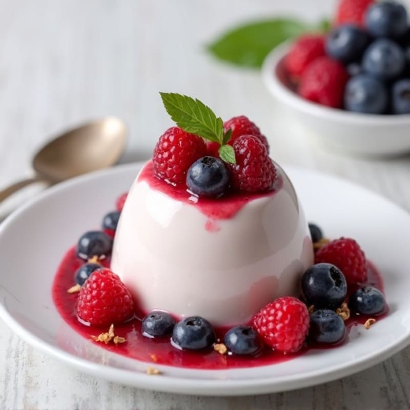 Silky Greek Yogurt Protein Mousse with Mixed Berries