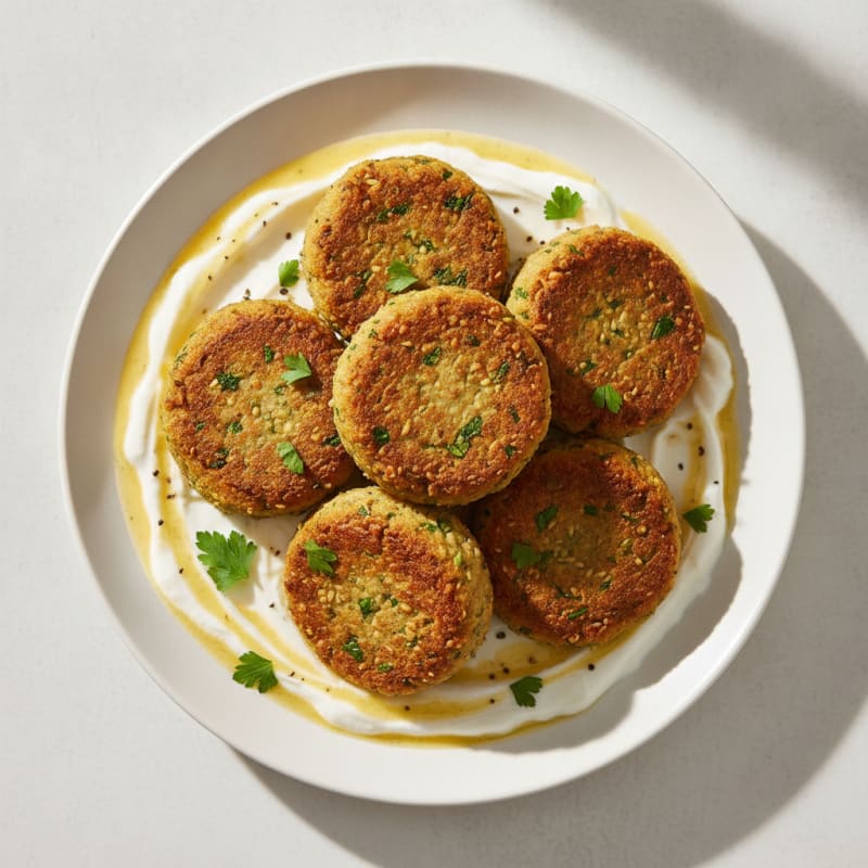 Falafel with Lemon-Tahini Drizzle