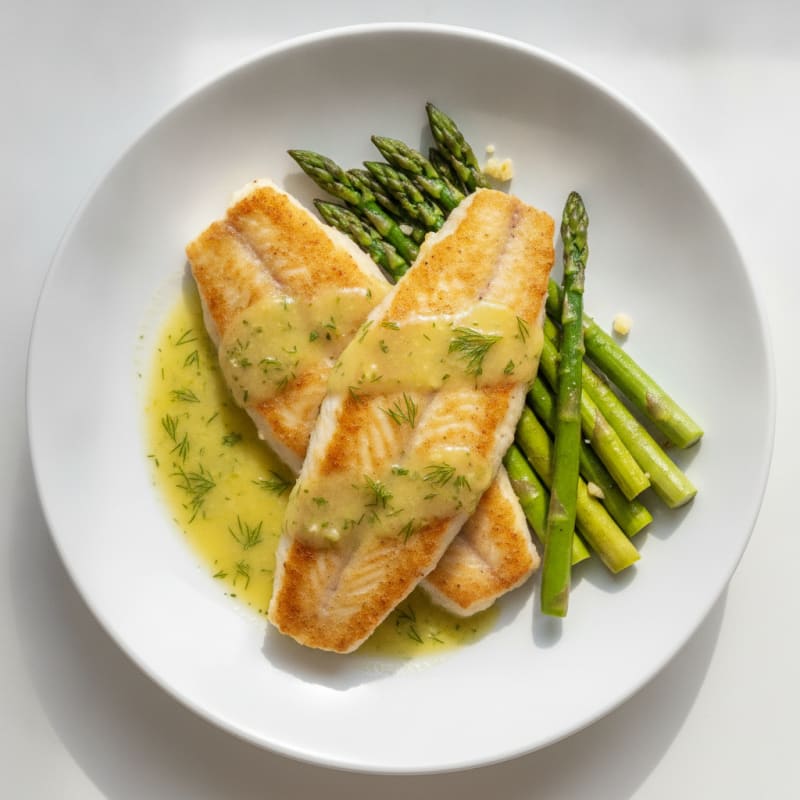 Pan-Seared Sole with Lemon-Dill Sauce