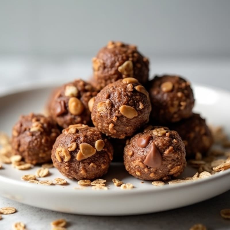 Chewy Peanut Butter Chocolate Protein Bites