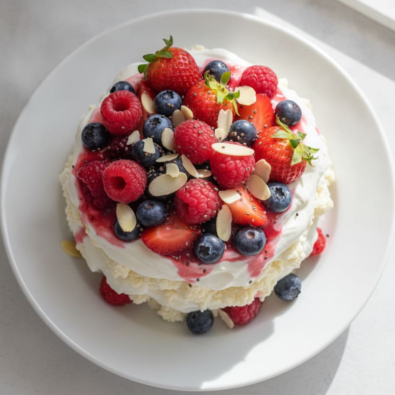 Greek Yogurt Protein Parfait with Mixed Berries