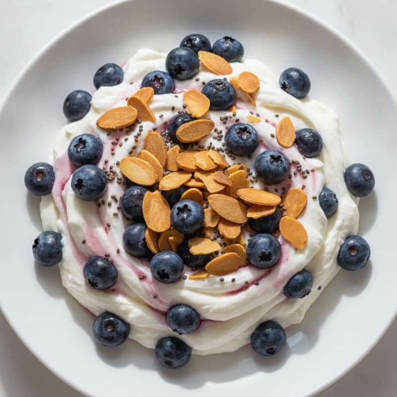 Greek Yogurt Protein Parfait with Berries and Almonds