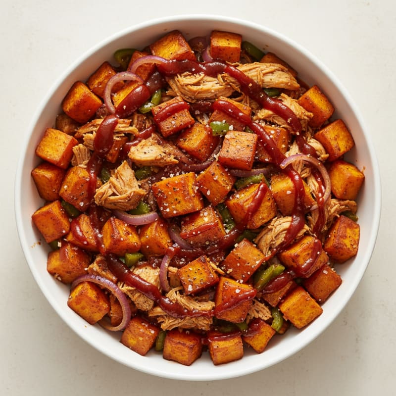 Barbecue Chicken and Sweet Potato Bake